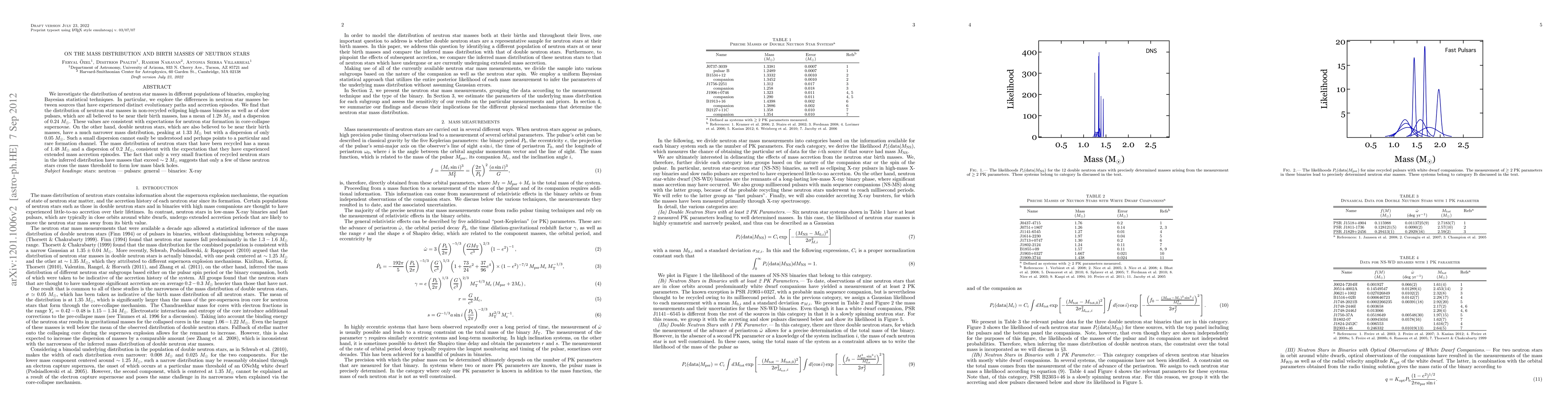 Thumbnail for On the Mass Distribution and Birth Masses of Neutron Stars