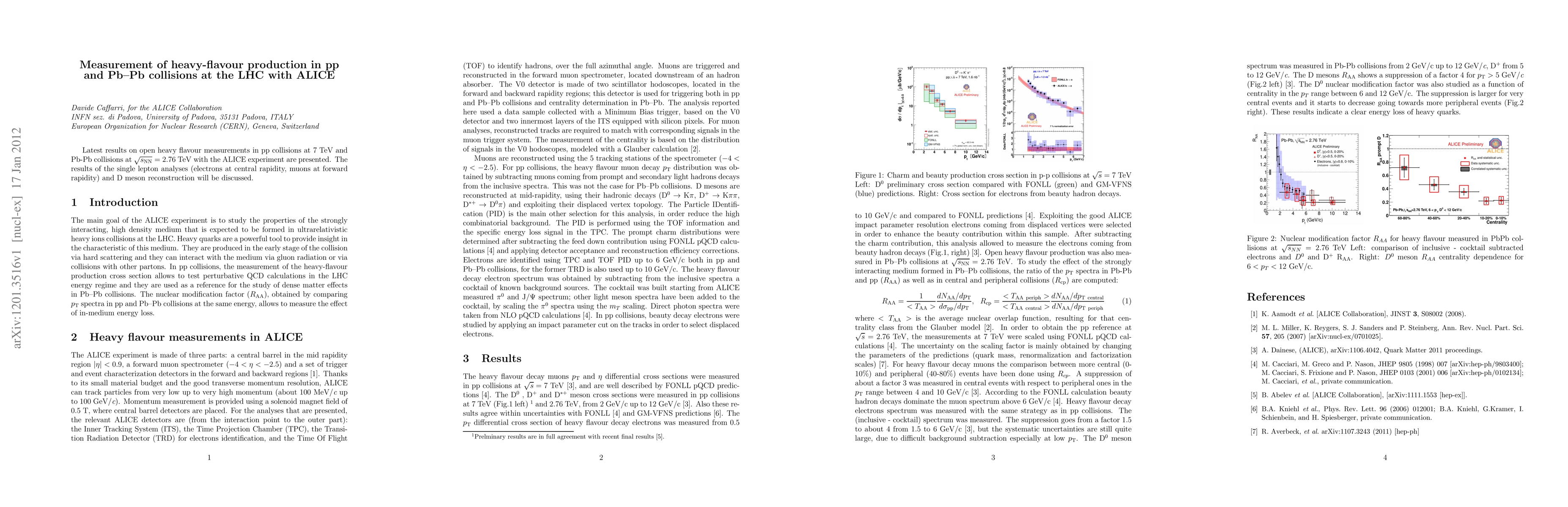 Thumbnail for Measurement of heavy-favour production in pp and Pb-Pb collisions at the
  LHC with ALICE