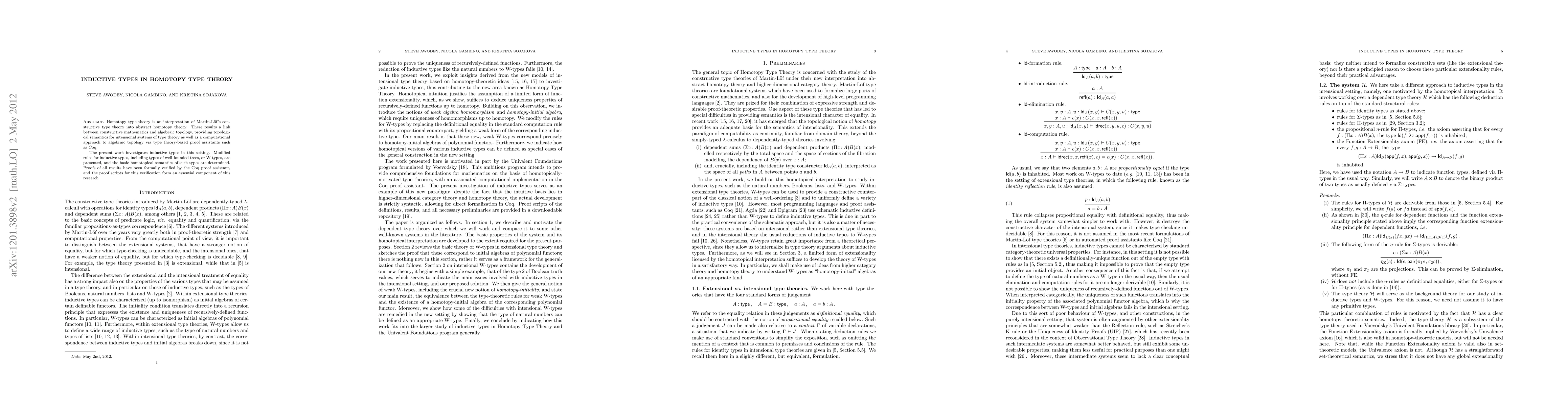 Thumbnail for Inductive types in homotopy type theory
