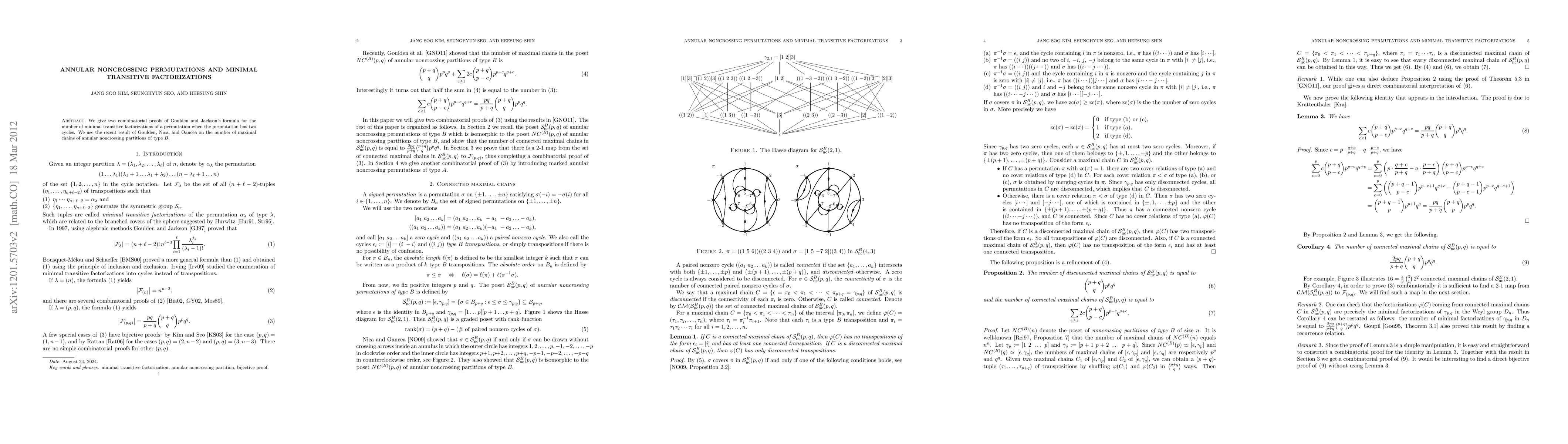 Thumbnail for Annular noncrossing permutations and minimal transitive factorizations