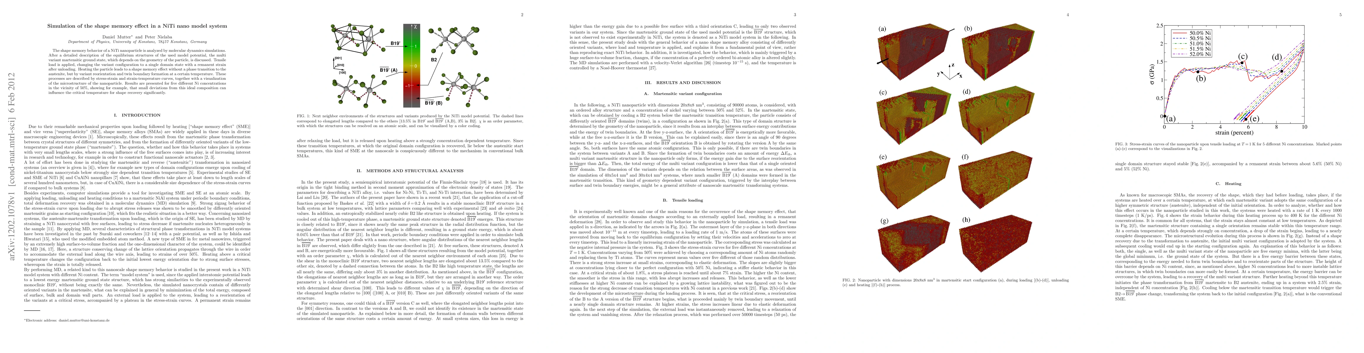 Thumbnail for Simulation of the shape memory effect in a NiTi nano model system
