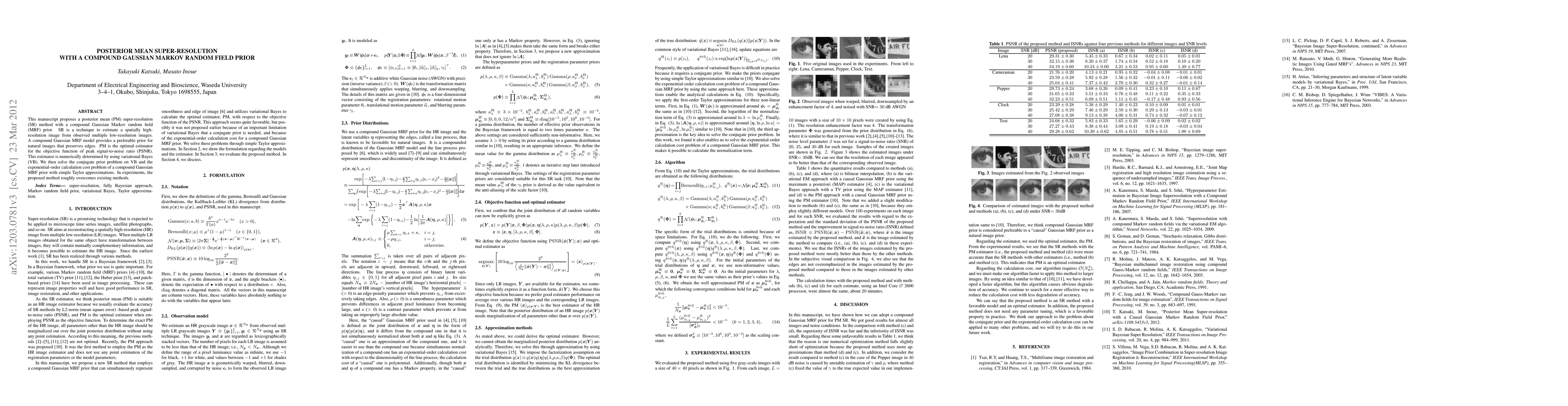Thumbnail for Posterior Mean Super-Resolution with a Compound Gaussian Markov Random
  Field Prior