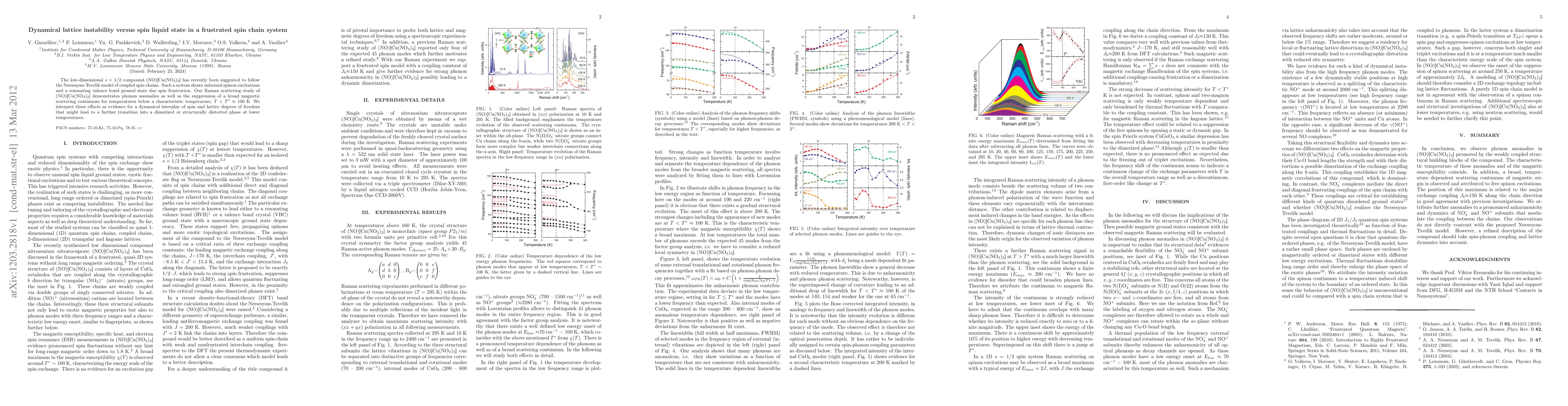 Thumbnail for Dynamical lattice instability versus spin liquid state in a frustrated
  spin chain system