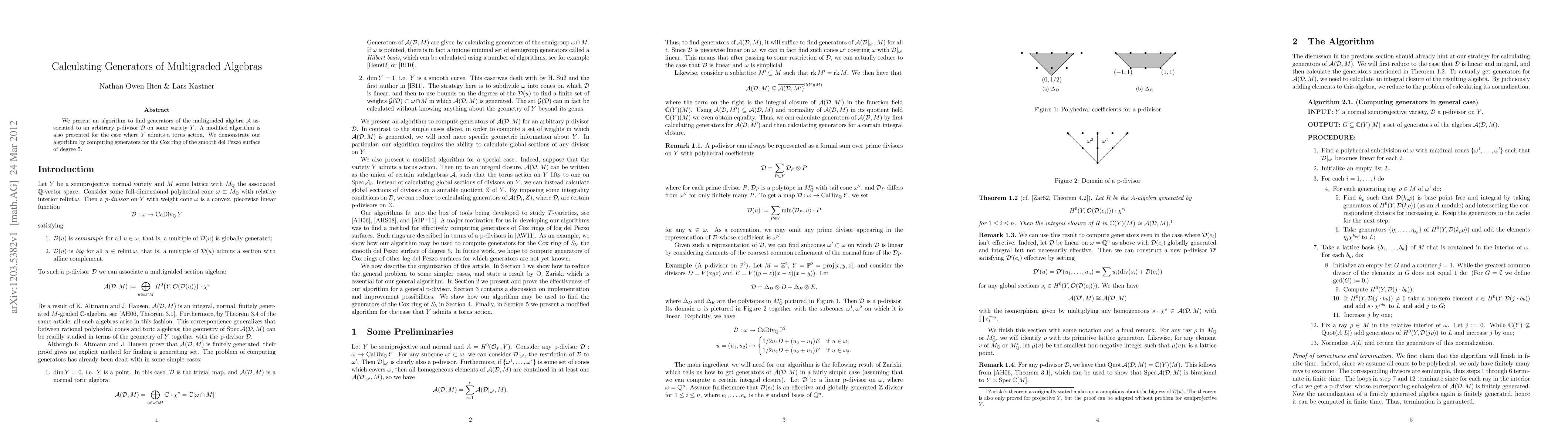 Thumbnail for Calculating Generators of Multigraded Algebras