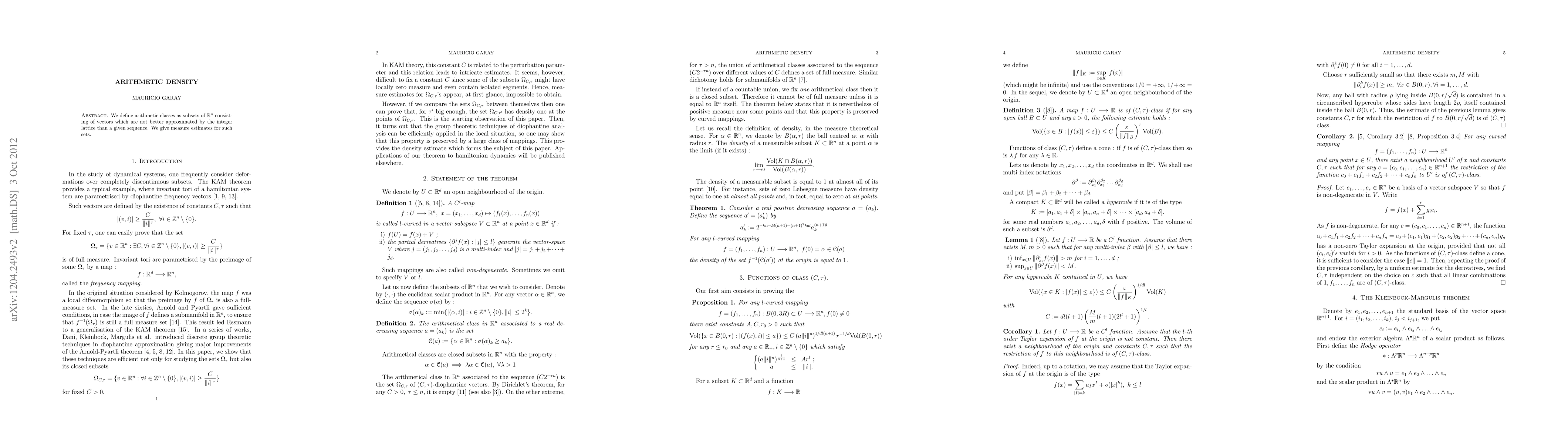 Thumbnail for Arithmetic density