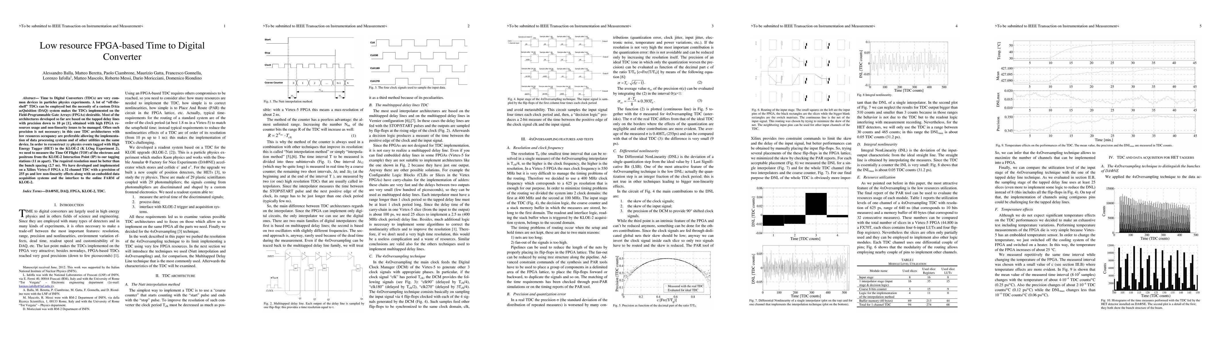 Thumbnail for Low resource FPGA-based Time to Digital Converter