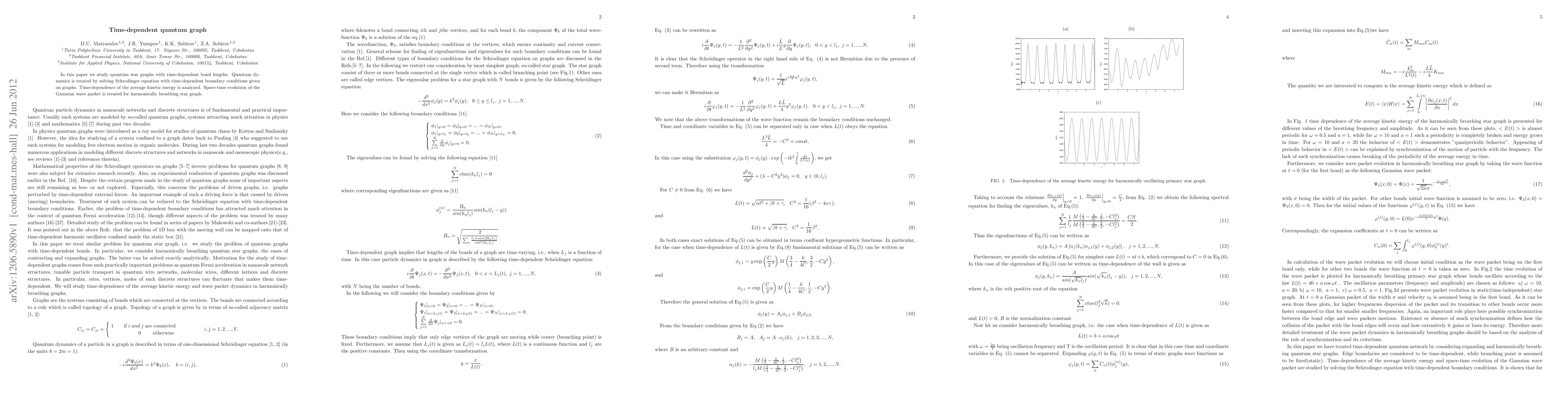 Thumbnail for Time-dependent quantum graph