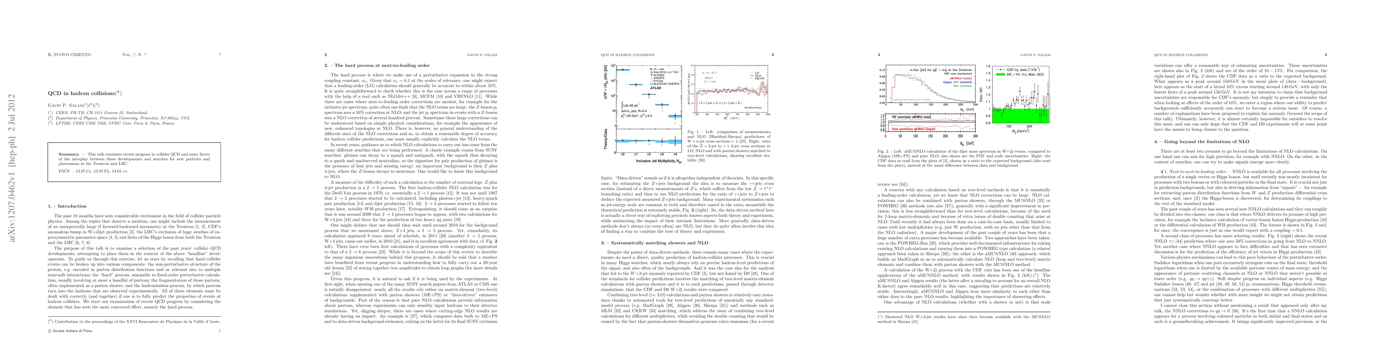 Thumbnail for QCD in hadron collisions