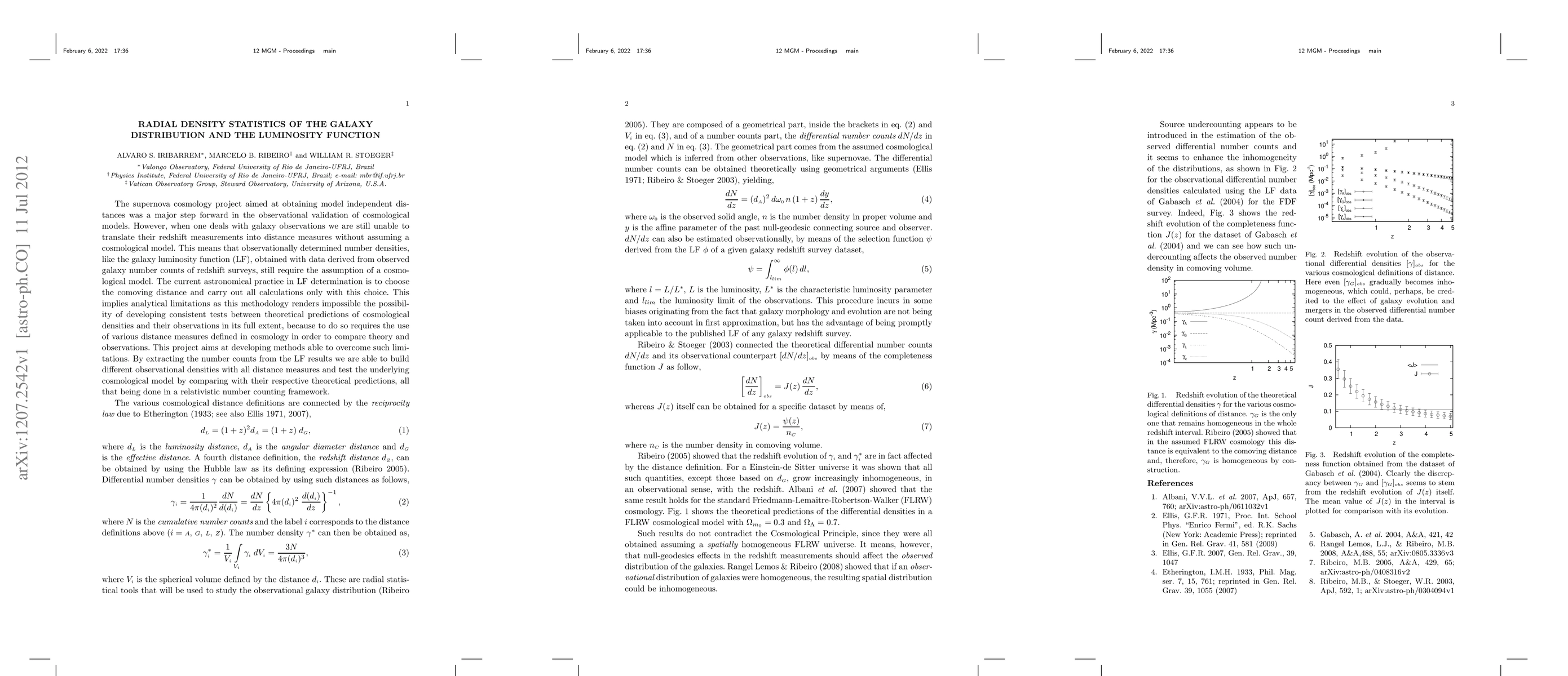 Thumbnail for Radial Density Statistics of the Galaxy Distribution and the Luminosity
  Function