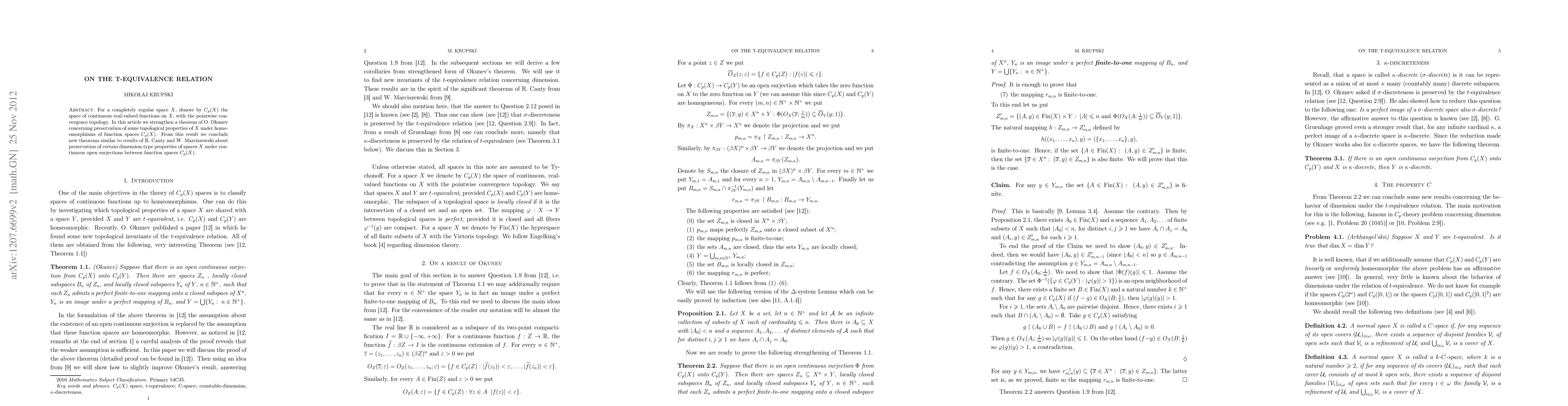 Thumbnail for On the t-equivalence relation