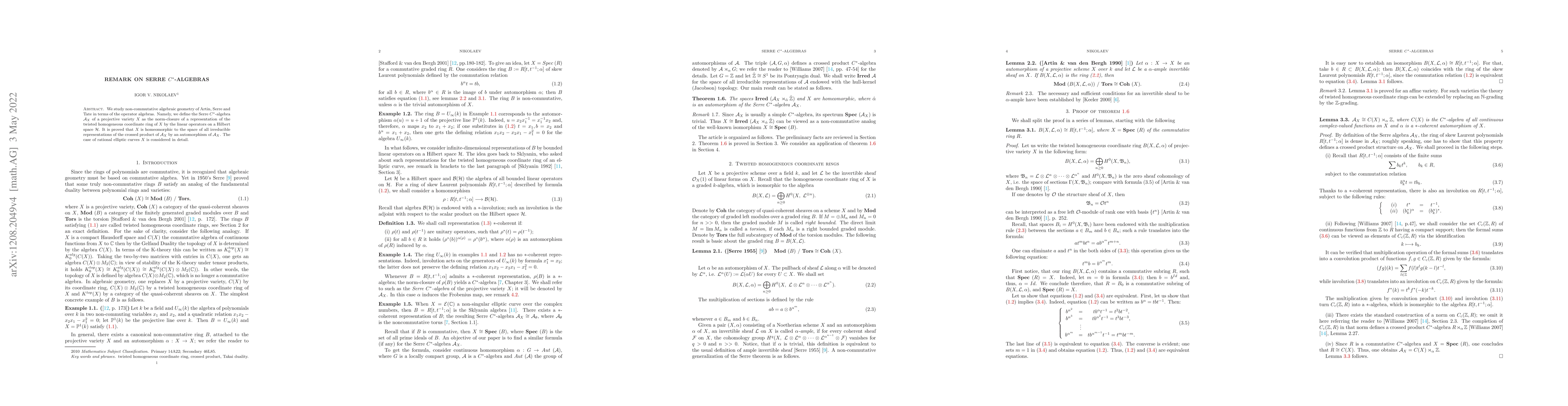 Thumbnail for Remark on Serre $C^*$-algebras