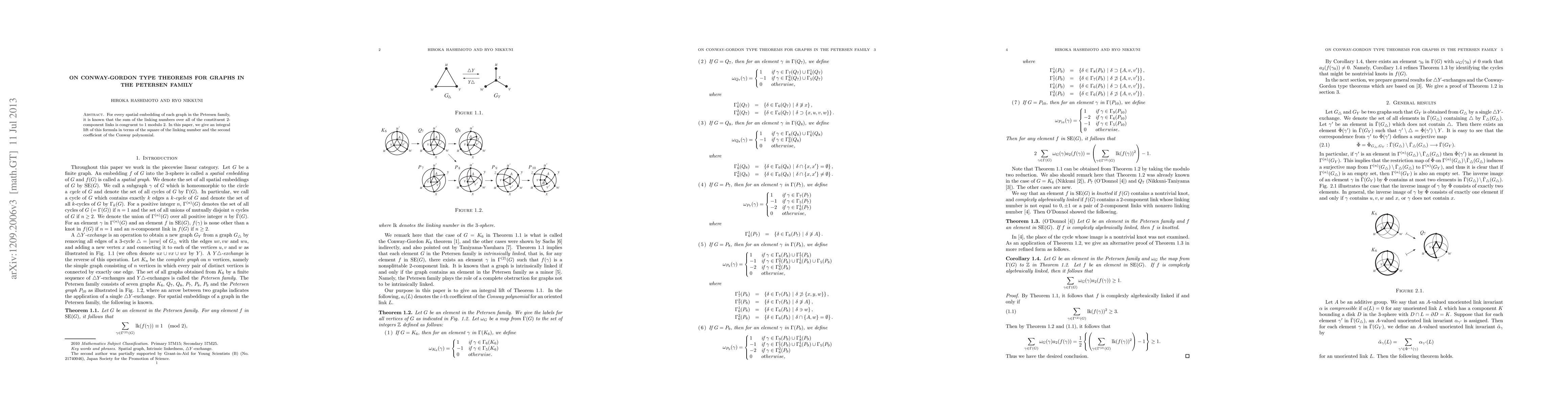 Thumbnail for On Conway-Gordon type theorems for graphs in the Petersen family