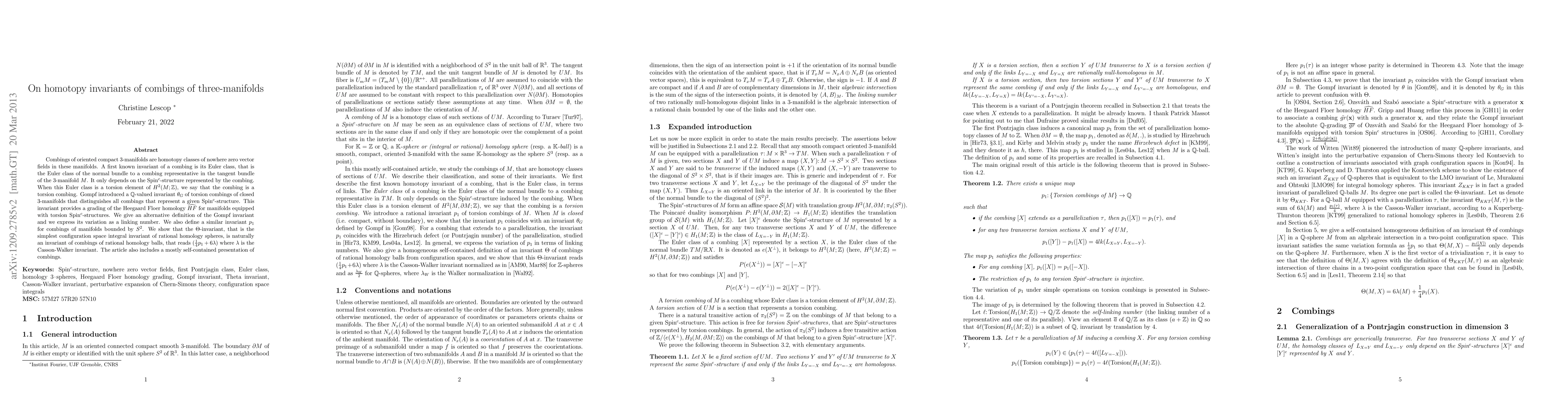 Thumbnail for On homotopy invariants of combings of 3-manifolds