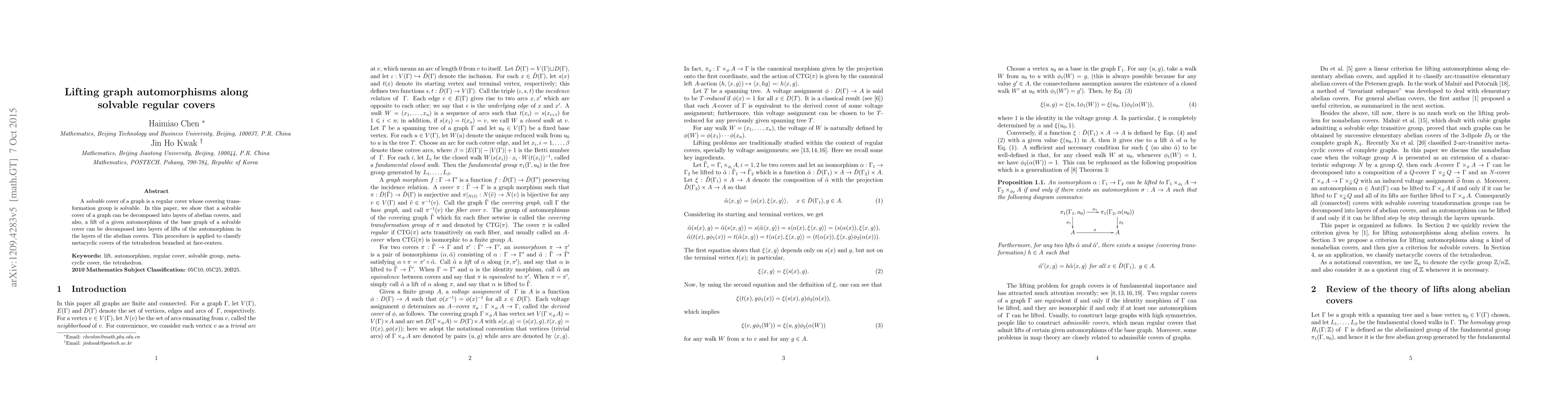 Thumbnail for Lifting graph automorphisms along solvable regular covers