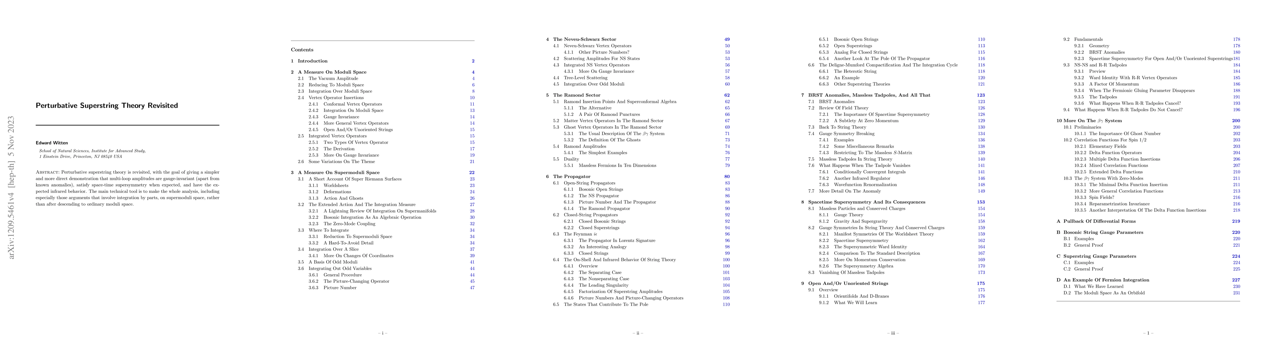 Thumbnail for Superstring Perturbation Theory Revisited
