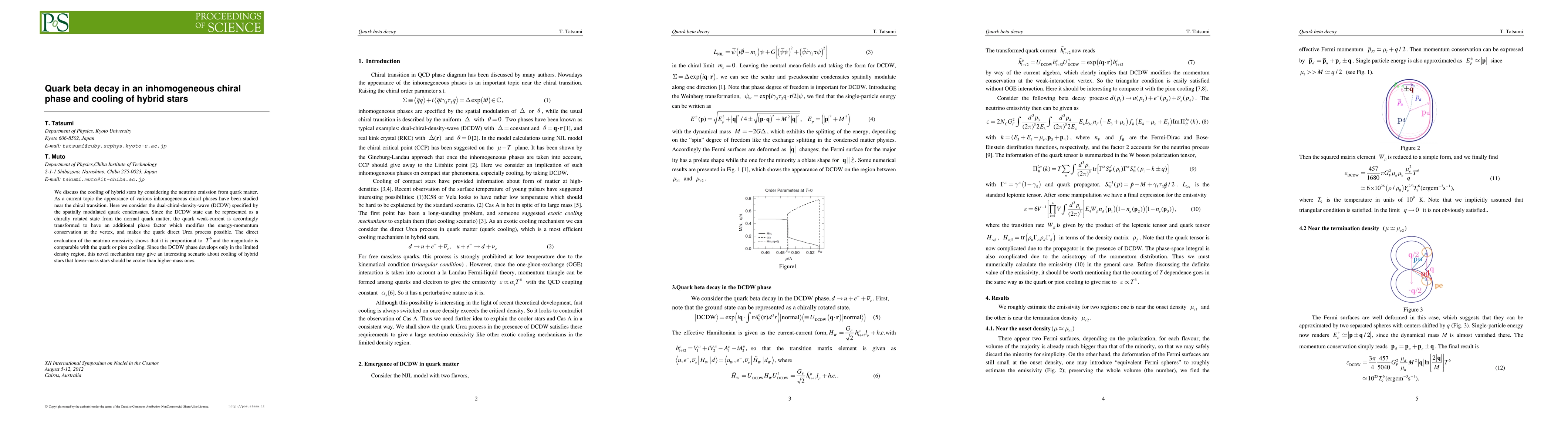 Thumbnail for Quark beta decay in an inhomogeneous chiral phase and cooling of hybrid
  stars