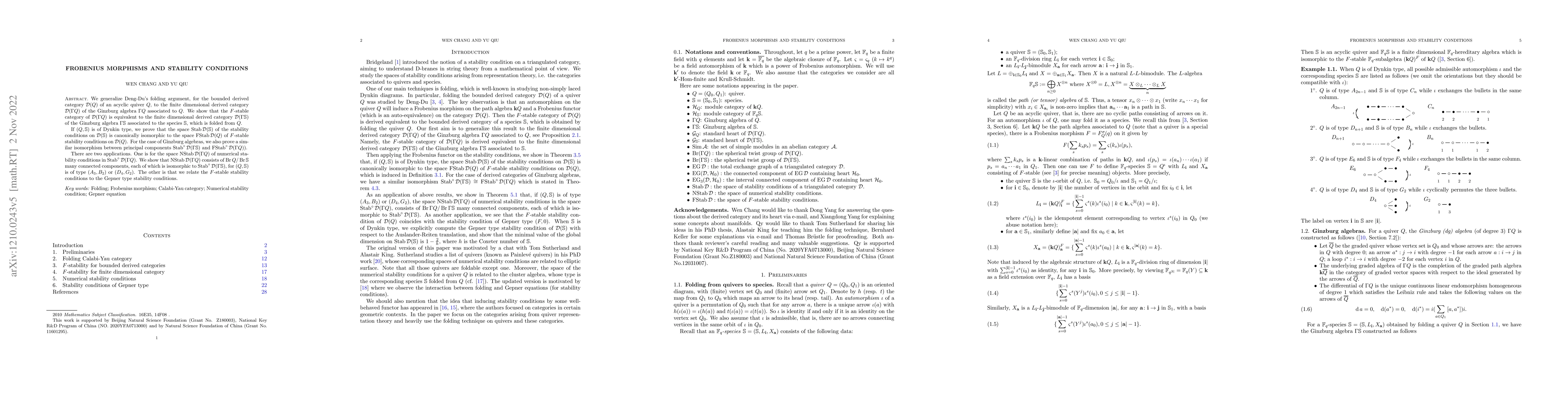 Thumbnail for Frobenius morphisms and stability conditions