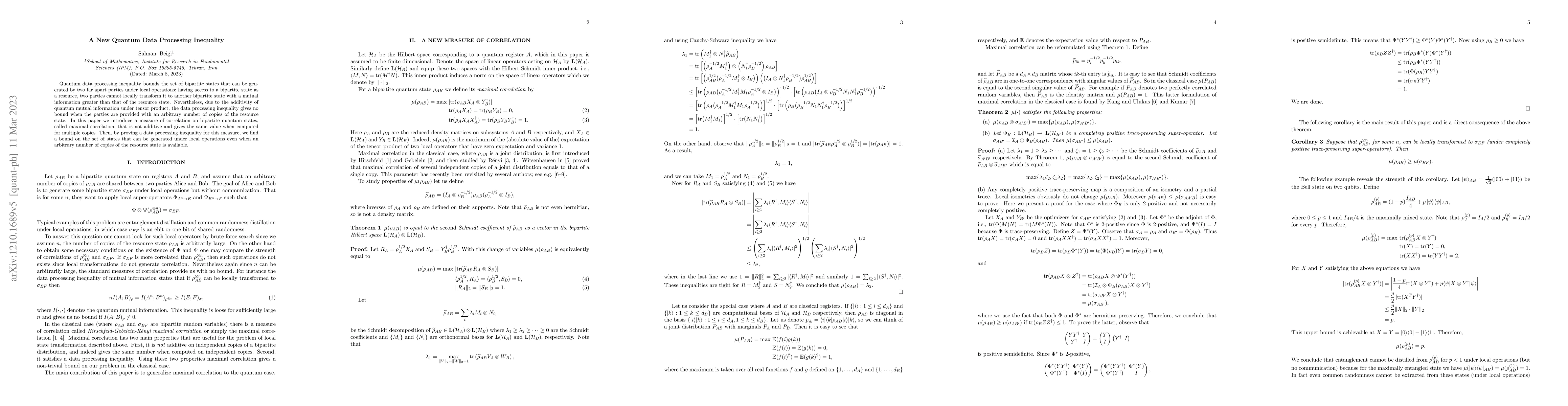 Thumbnail for A New Quantum Data Processing Inequality