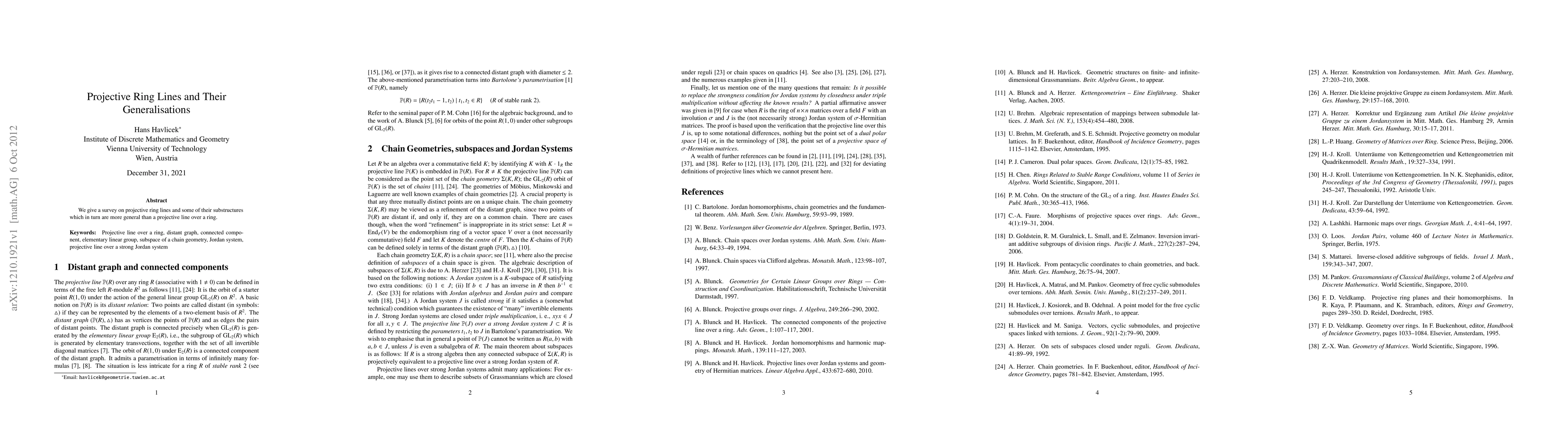 Thumbnail for Projective Ring Lines and Their Generalisations