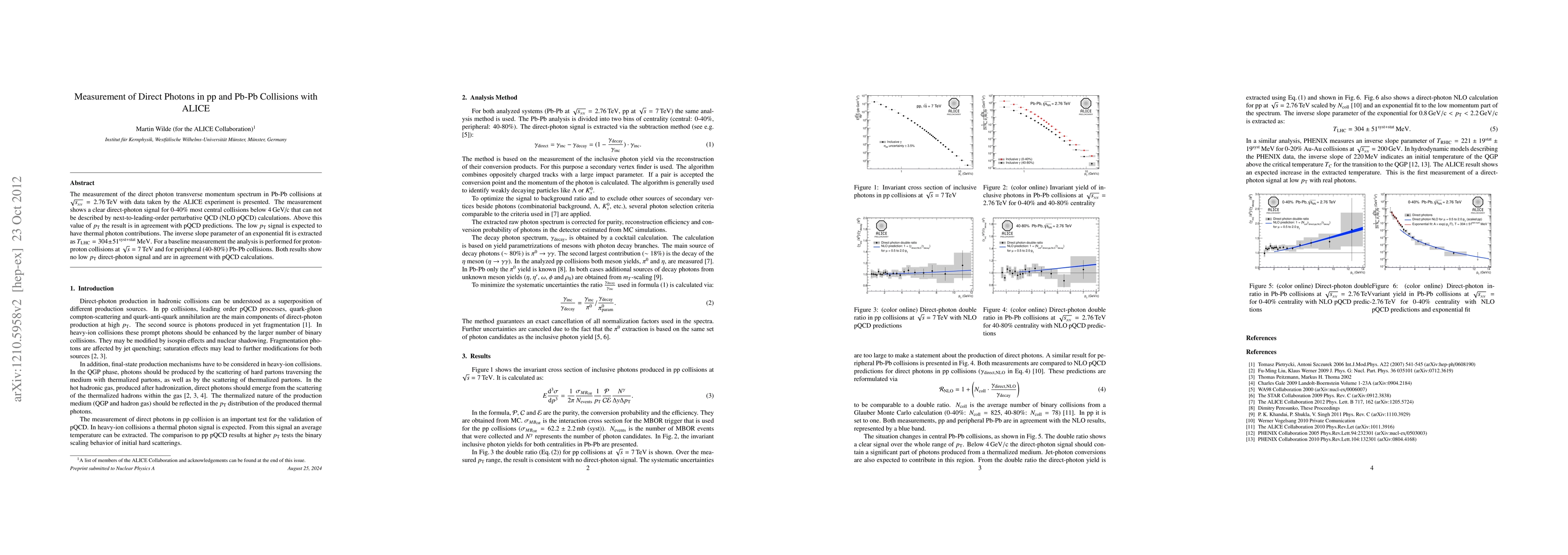 Thumbnail for Measurement of Direct Photons in pp and Pb-Pb Collisions with ALICE