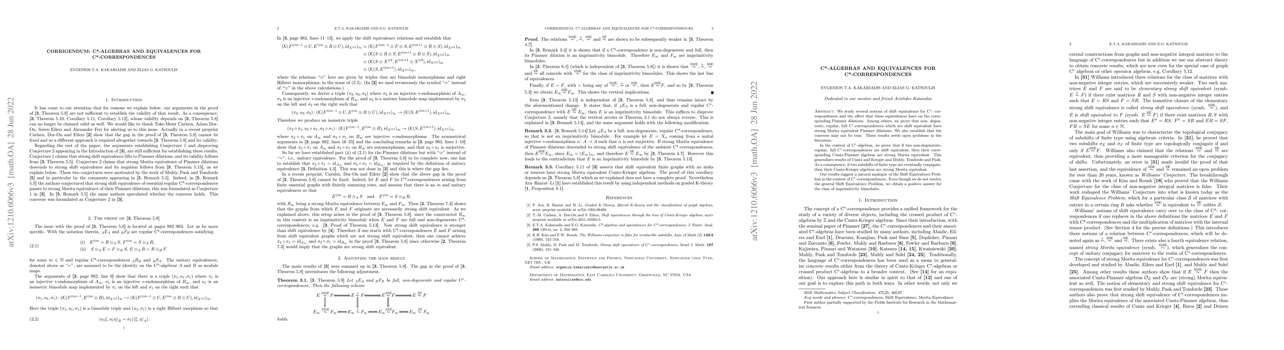 Thumbnail for C*-algebras and Equivalences for C*-correspondences