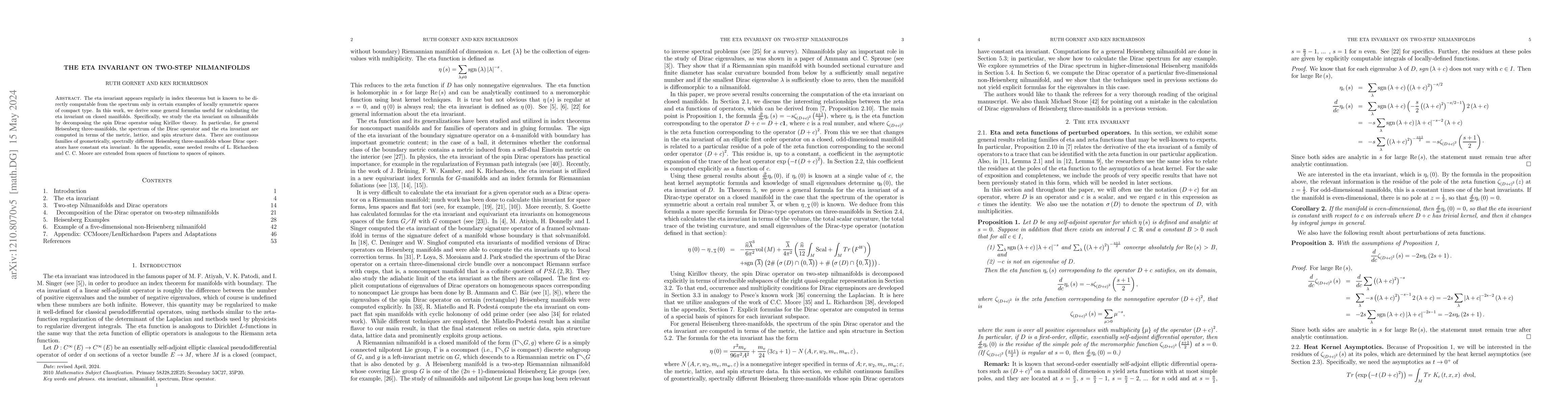Thumbnail for The eta invariant on two-step nilmanifolds
