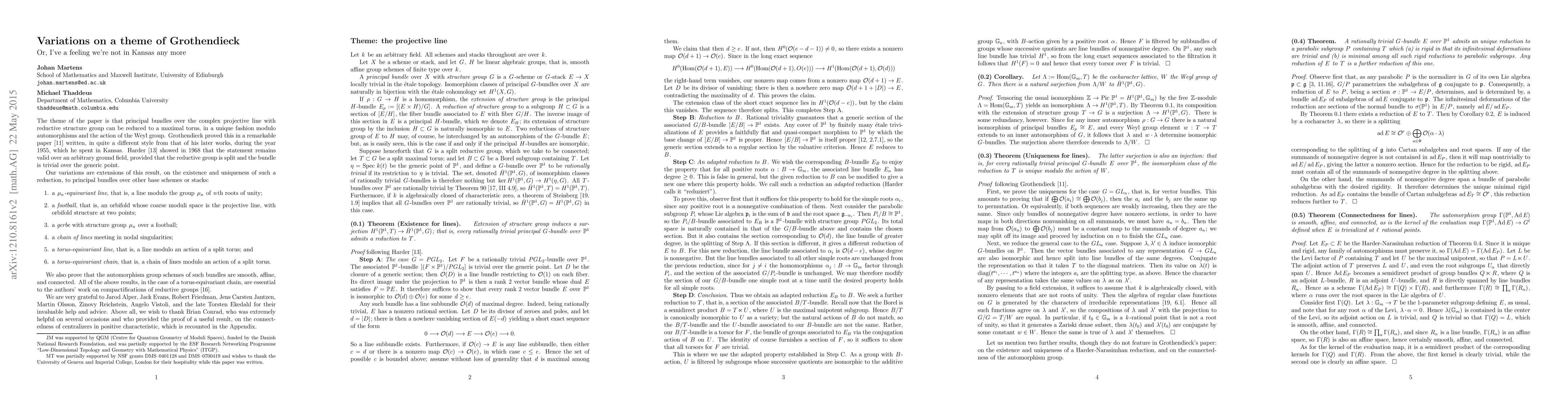 Thumbnail for Variations on a theme of Grothendieck