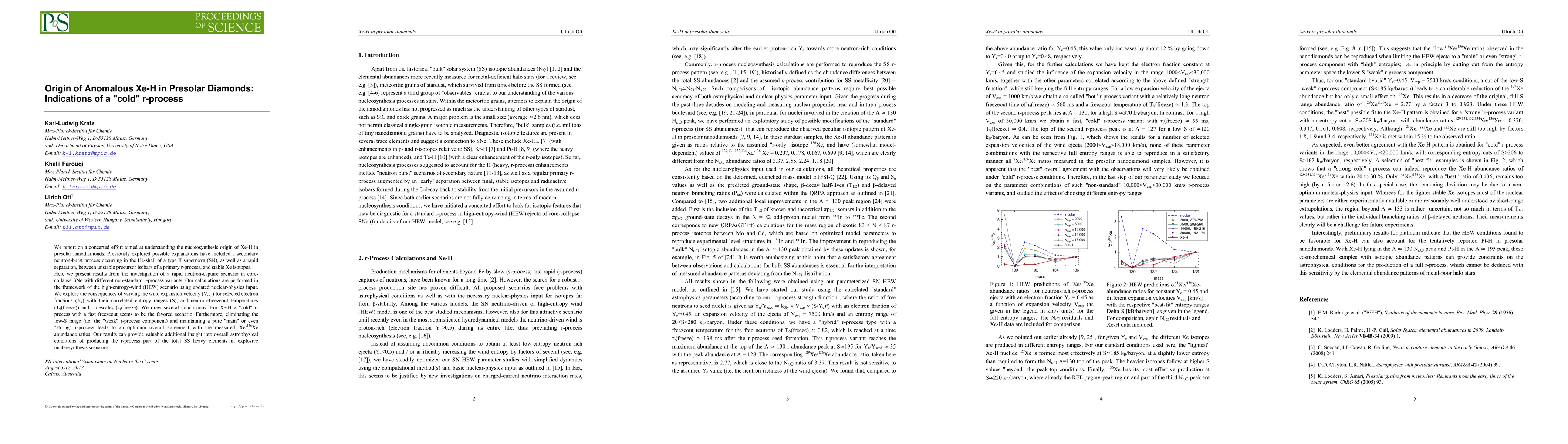 Thumbnail for Origin of anomalous Xe-H in presolar diamonds: Indications of a "cold"
  r-process