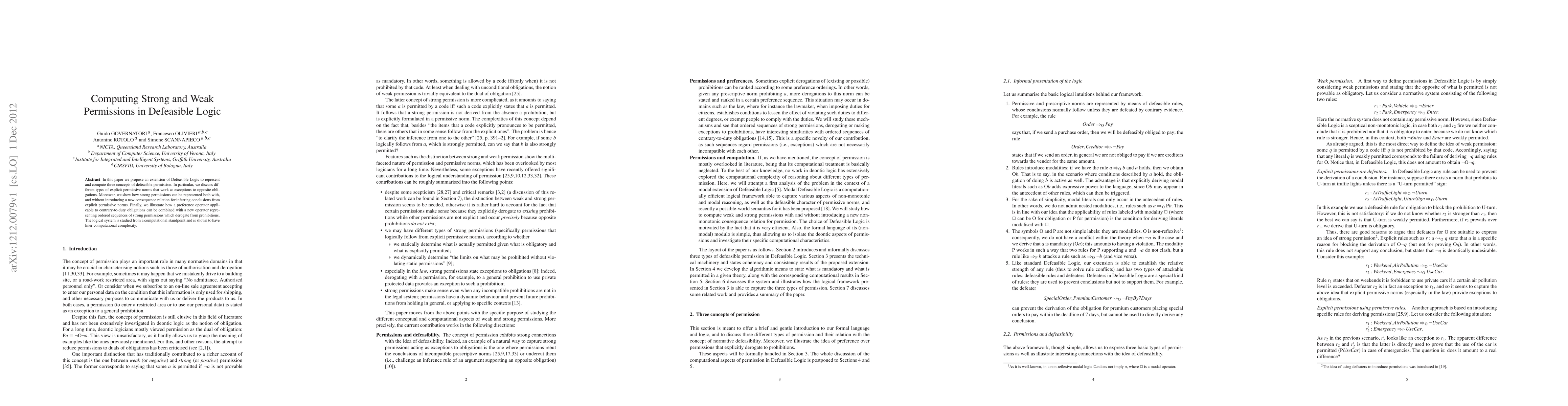 Thumbnail for Computing Strong and Weak Permissions in Defeasible Logic