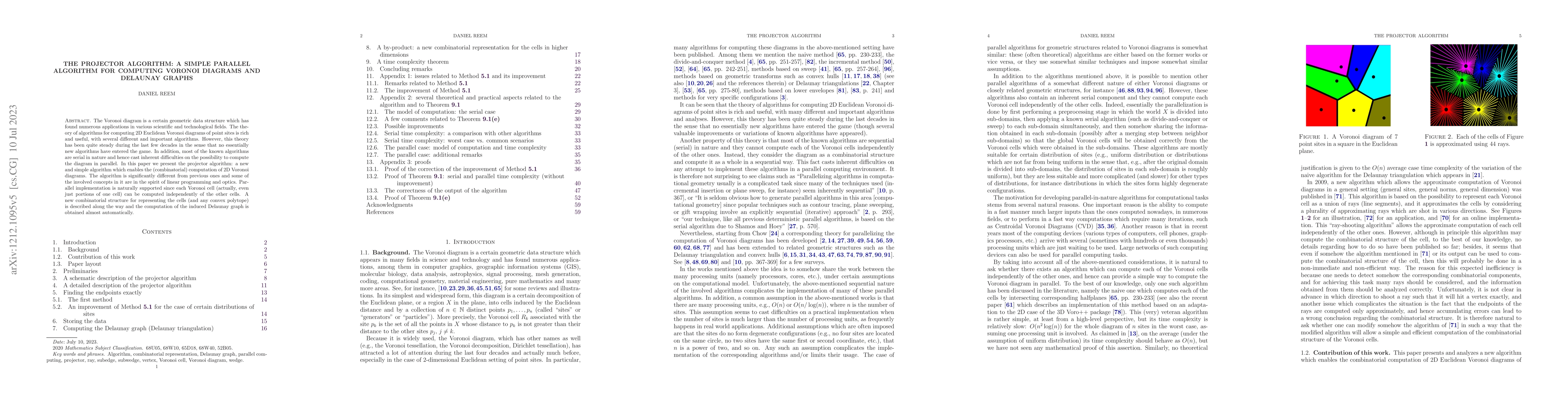 Thumbnail for The projector algorithm: a simple parallel algorithm for computing
  Voronoi diagrams and Delaunay graphs