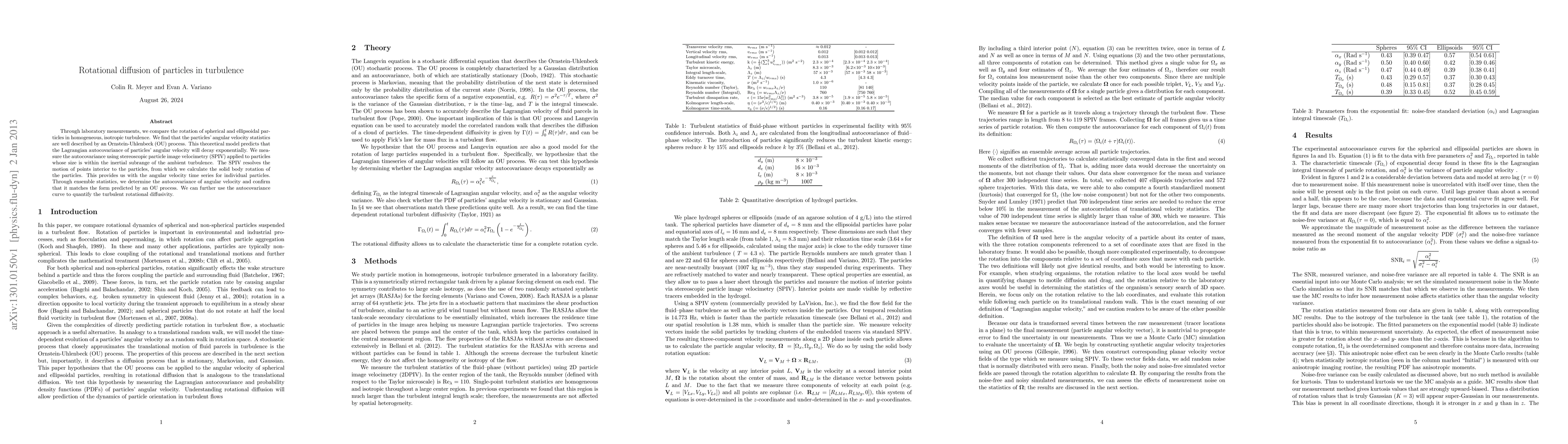 Thumbnail for Rotational diffusion of particles in turbulence