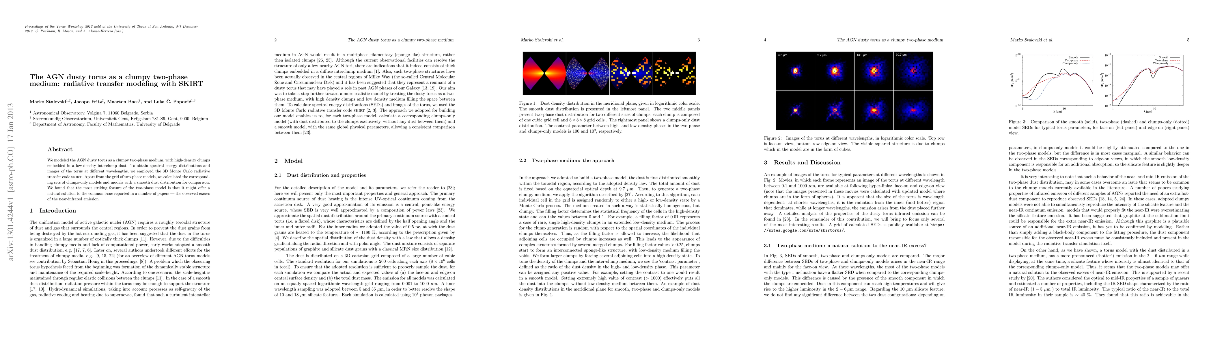 Thumbnail for The AGN dusty torus as a clumpy two-phase medium: radiative transfer
  modeling with SKIRT