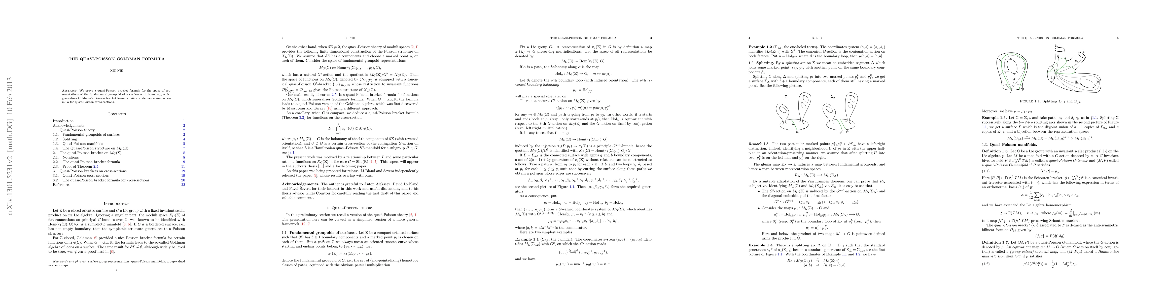 Thumbnail for The quasi-Poisson Goldman formula
