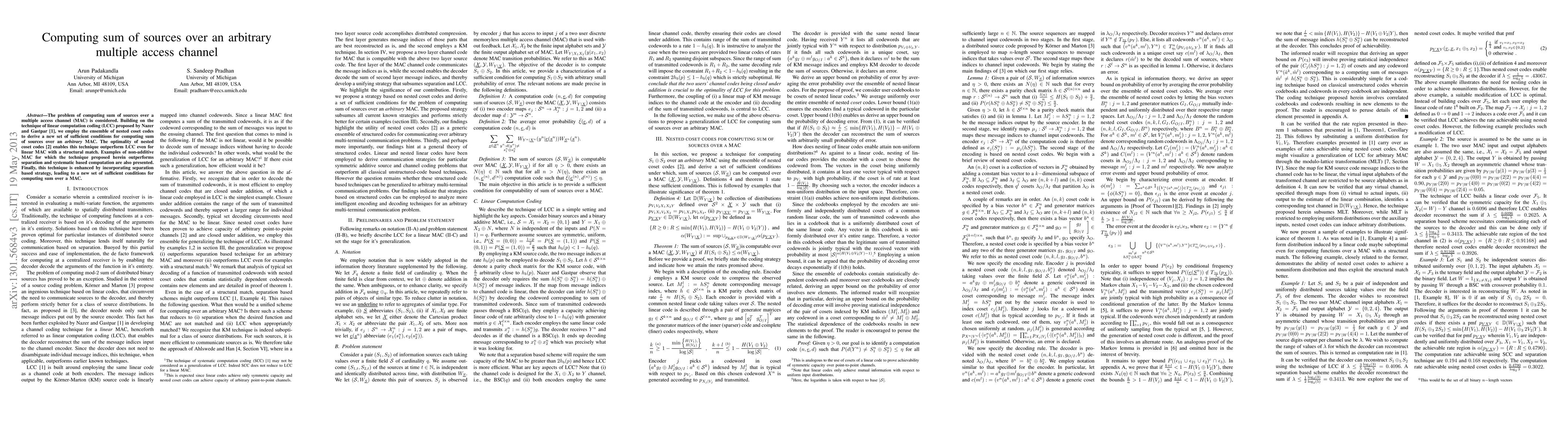 Thumbnail for Computing sum of sources over an arbitrary multiple access channel