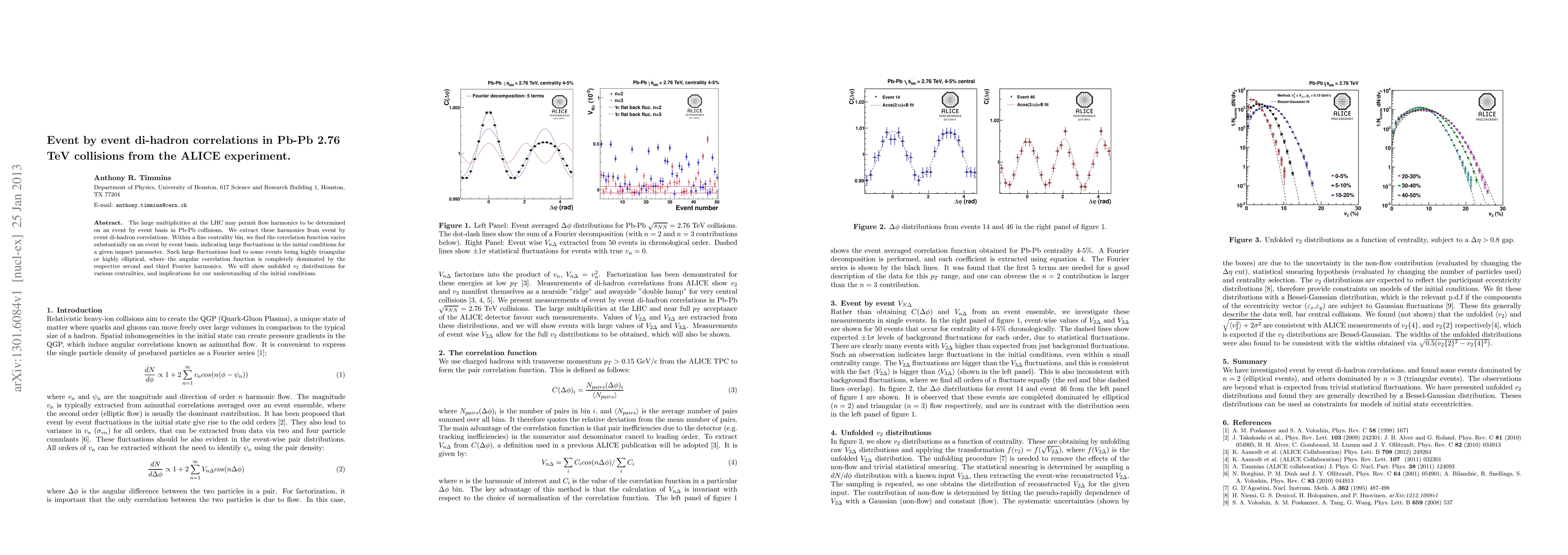Thumbnail for Event by event di-hadron correlations in Pb-Pb 2.76 TeV collisions from
  the ALICE experiment
