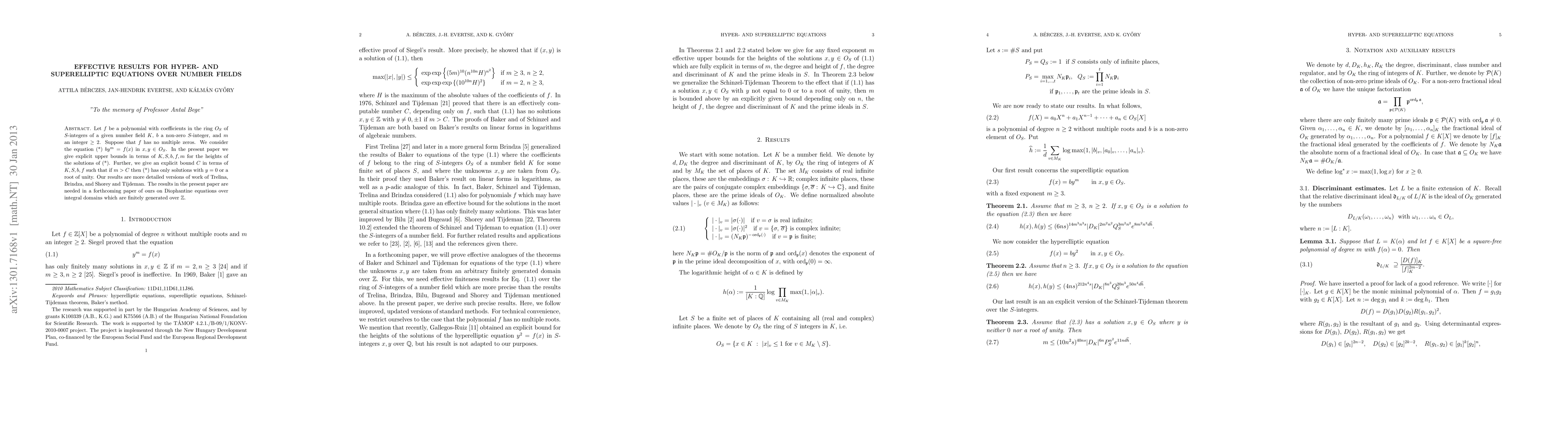 Thumbnail for Effective results for hyper- and superelliptic equations over number
  fields
