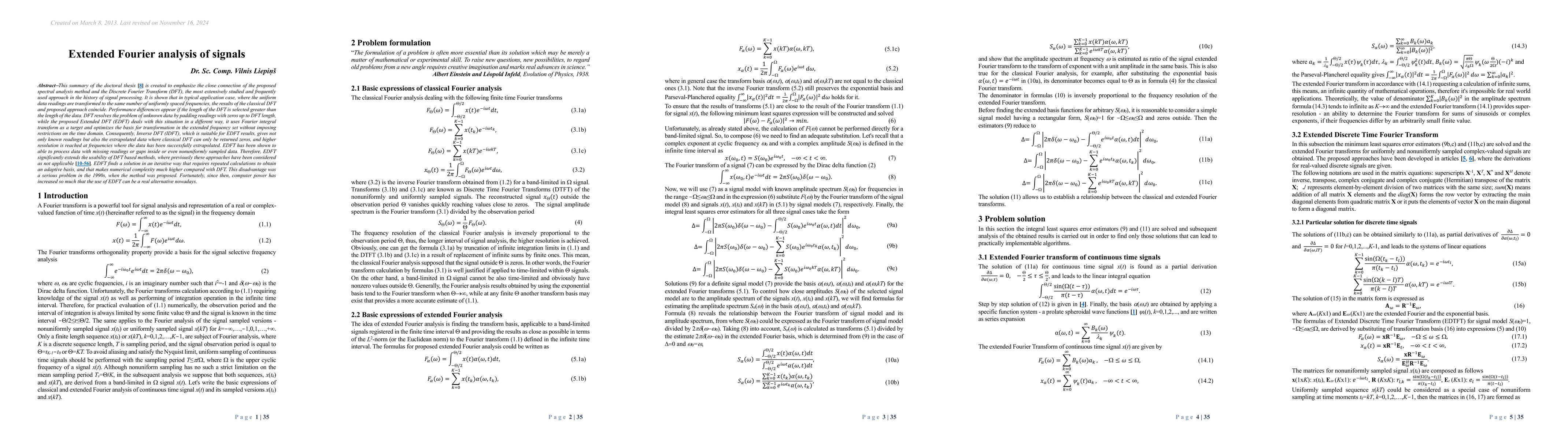 Thumbnail for Extended Fourier analysis of signals