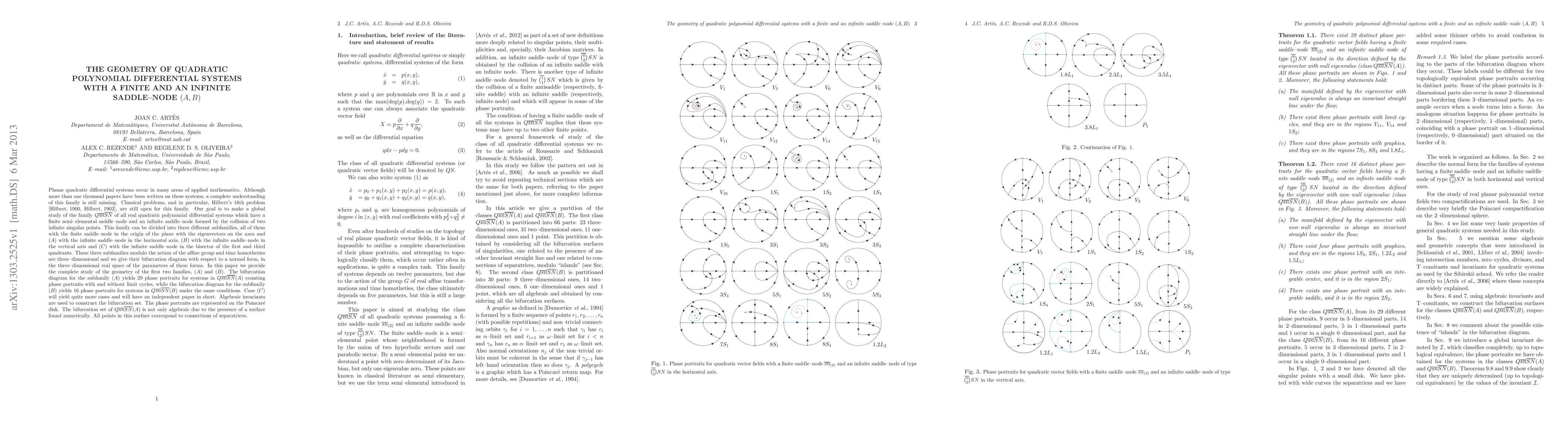 Thumbnail for The geometry of quadratic polynomial differential systems with a finite
  and an infinite saddle-node (A,B)