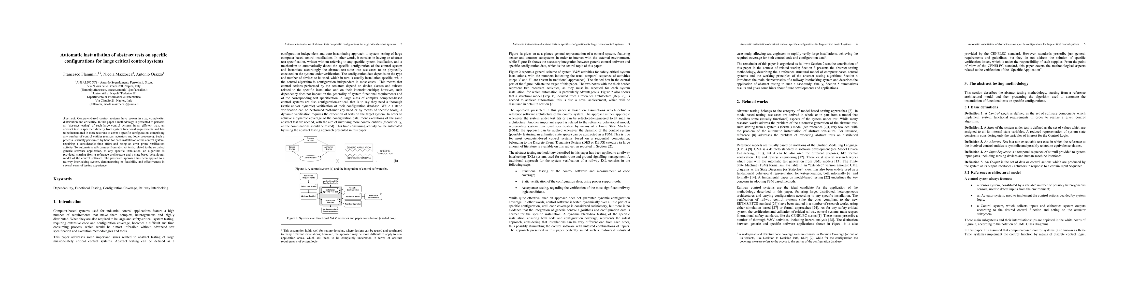 Thumbnail for Automatic instantiation of abstract tests on specific configurations for
  large critical control systems