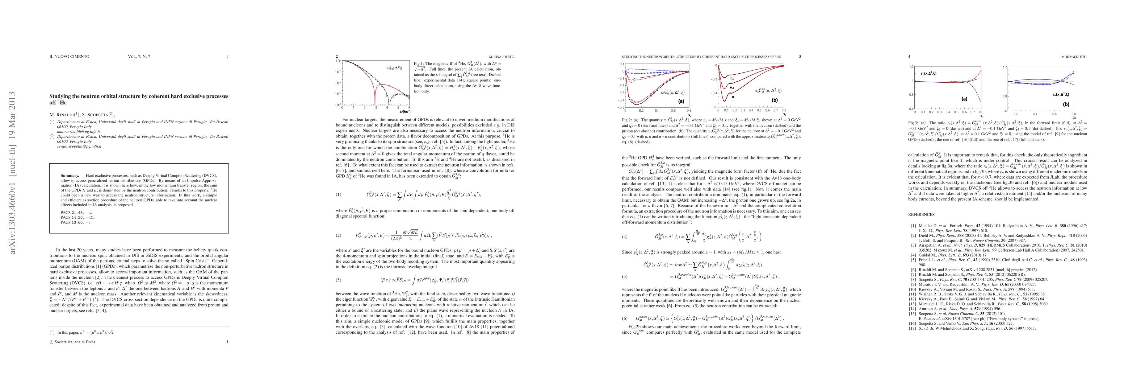 Thumbnail for Studying the neutron orbital structure by coherent hard exclusive
  processes off 3He