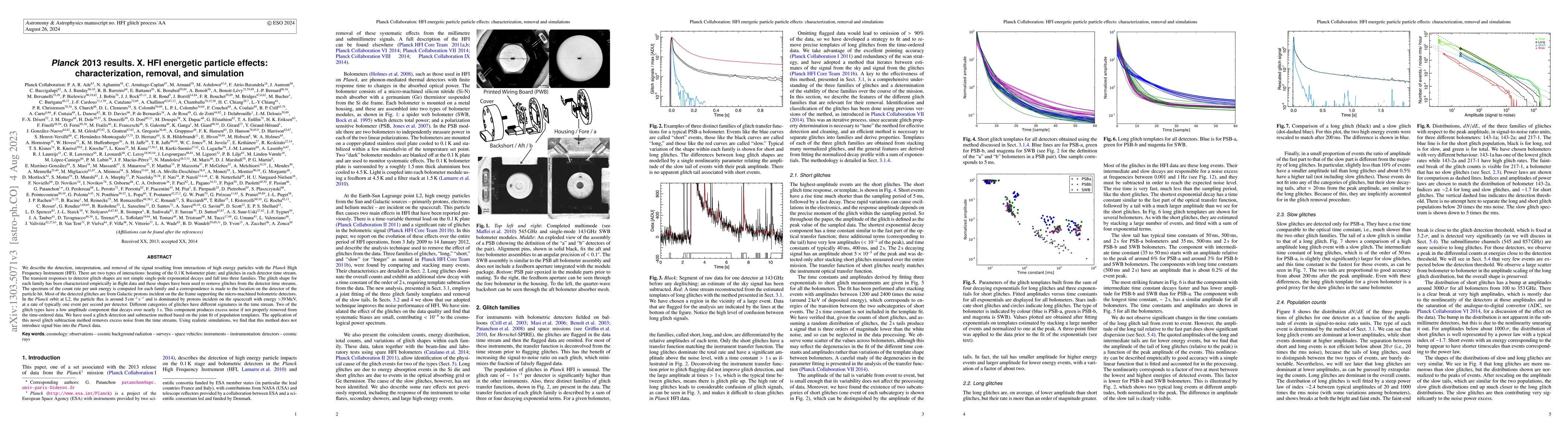 Thumbnail for Planck 2013 results X. Energetic particle effects: characterization,
  removal, and simulation