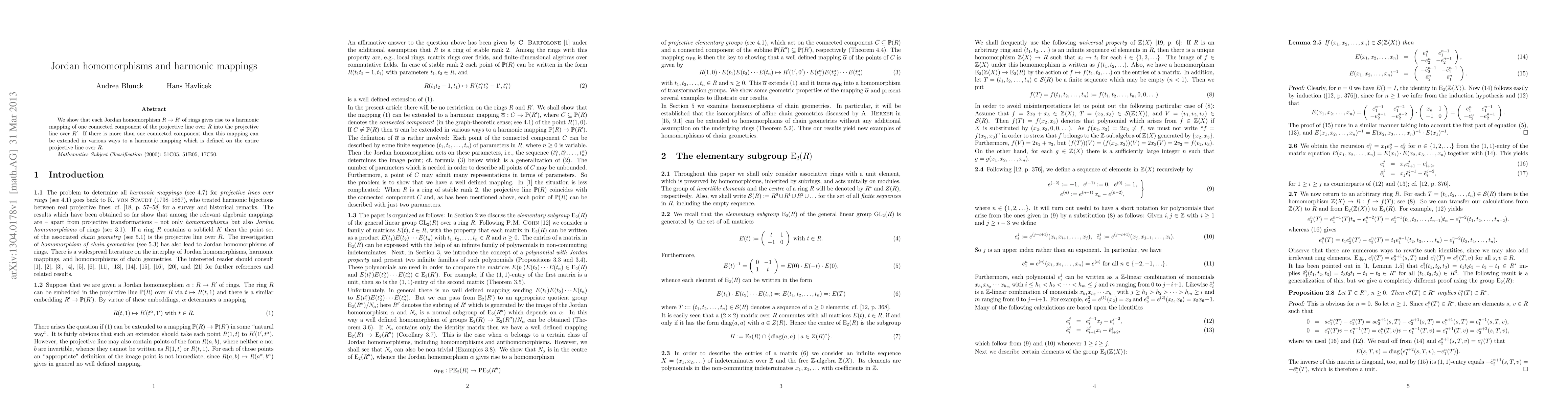Thumbnail for Jordan homomorphisms and harmonic mappings