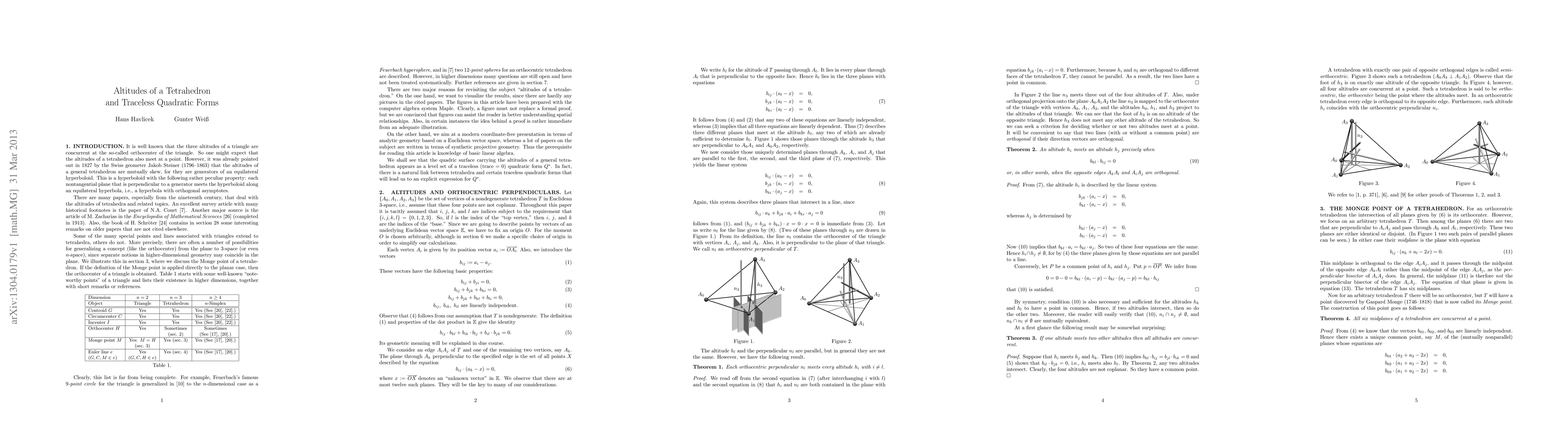 Thumbnail for Altitudes of a Tetrahedron and Traceless Quadratic Forms