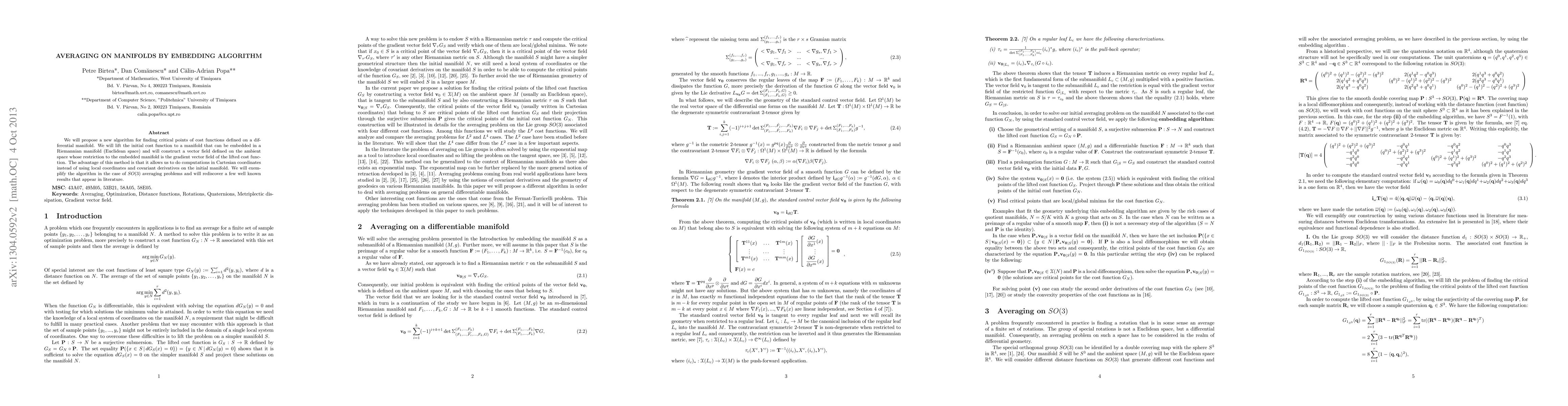 Thumbnail for Averaging on Manifolds by Embedding Algorithm