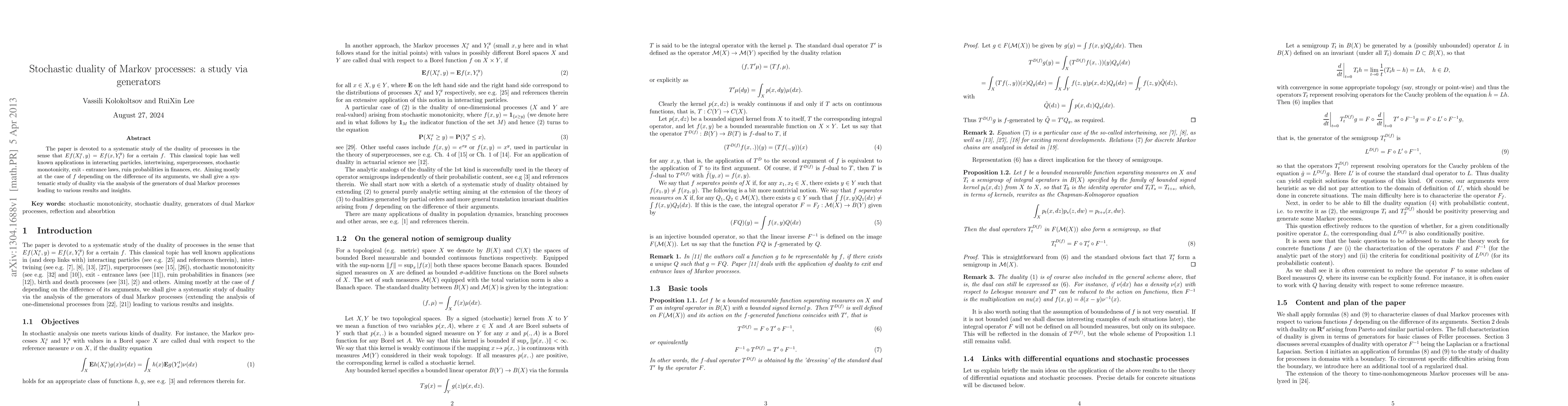 Thumbnail for Stochastic duality of Markov processes: a study via generators