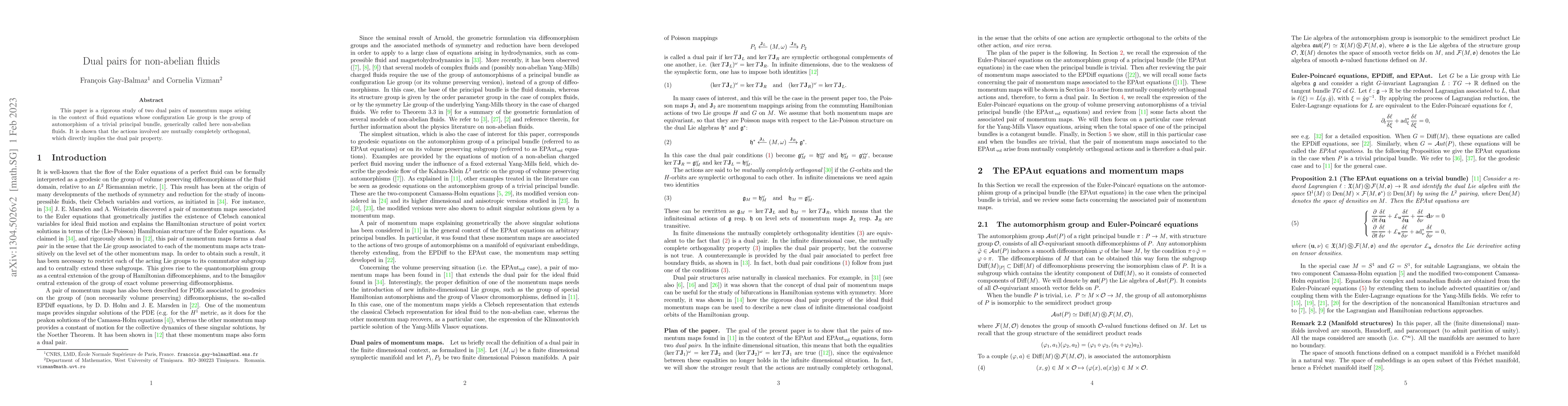 Thumbnail for Dual pairs for non-abelian fluids