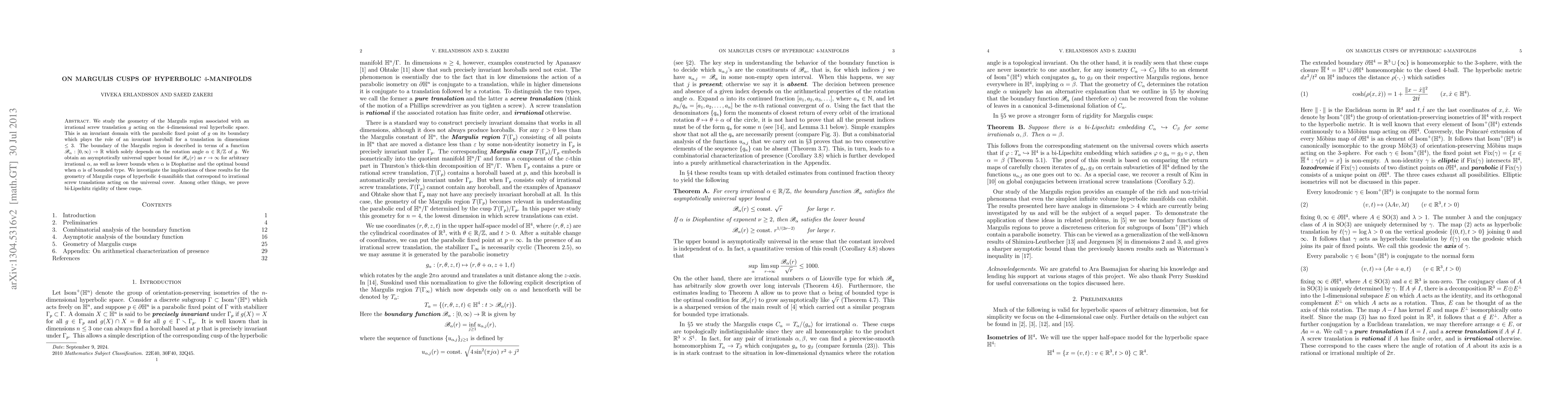 Thumbnail for On Margulis cusps of hyperbolic 4-manifolds