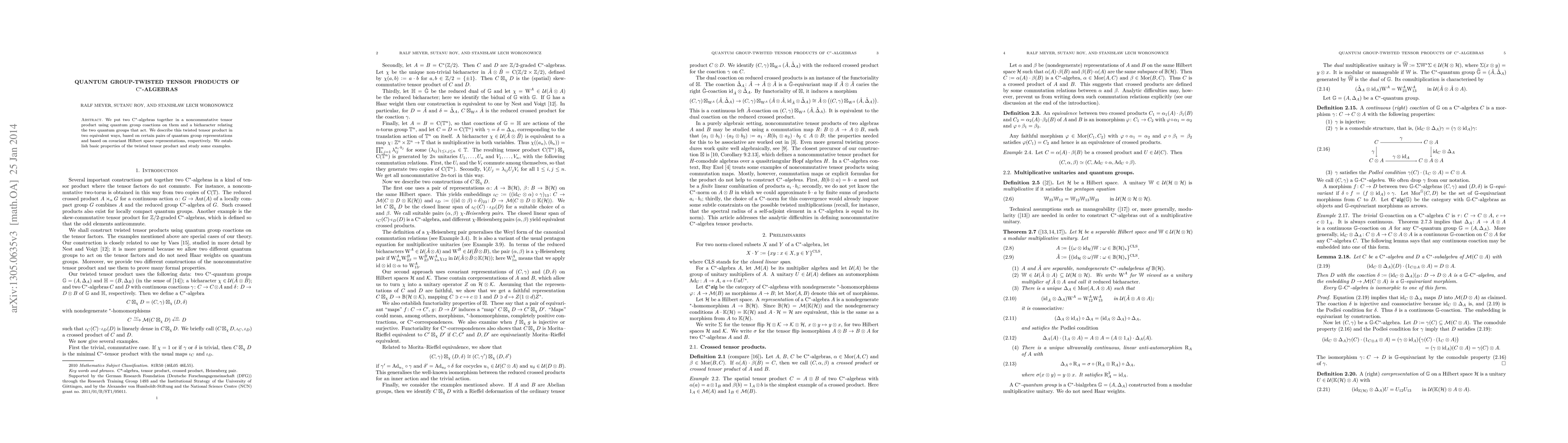 Thumbnail for Quantum group-twisted tensor products of C*-algebras