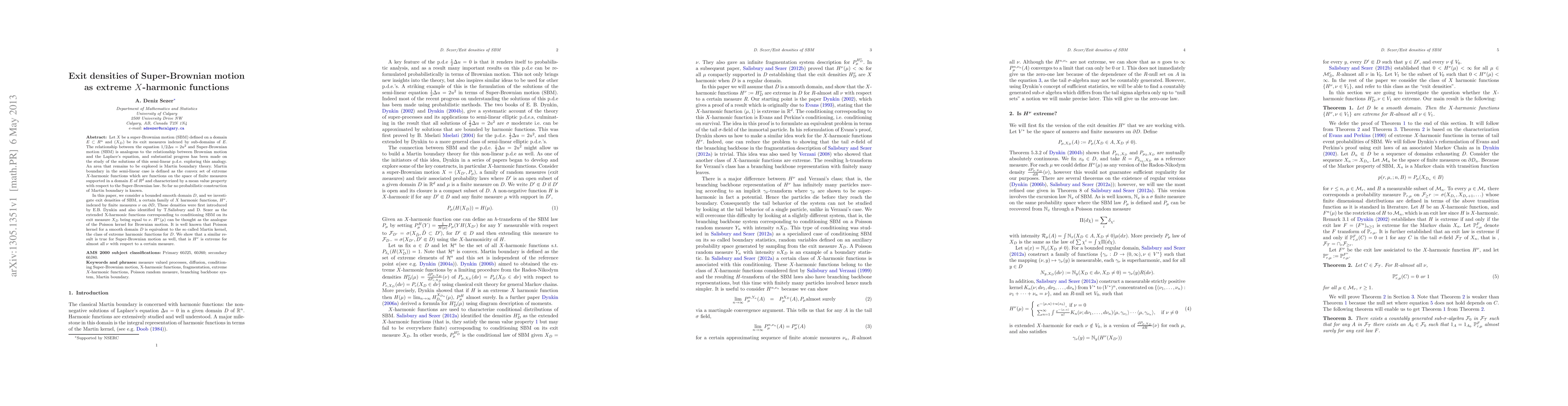 Thumbnail for Exit densities of Super--Brownian motion as extreme X-harmonic functions