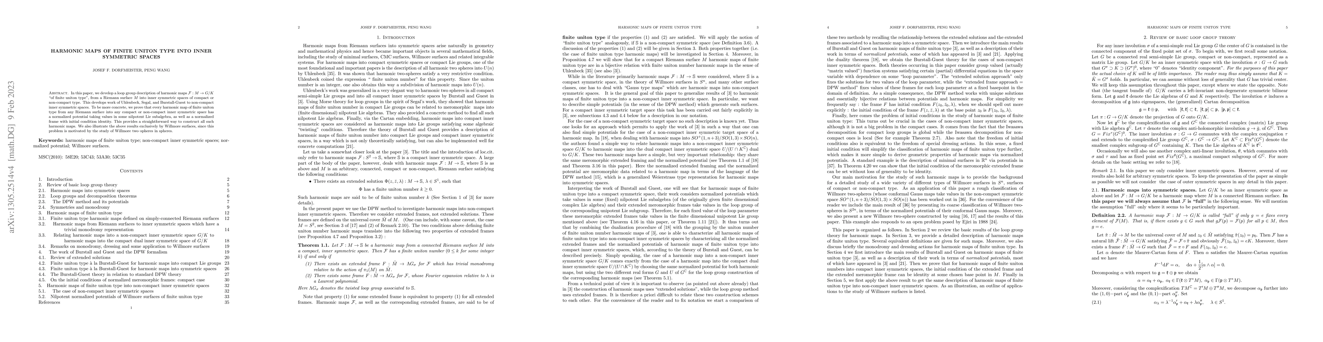 Thumbnail for Harmonic maps of finite uniton type into inner symmetric spaces